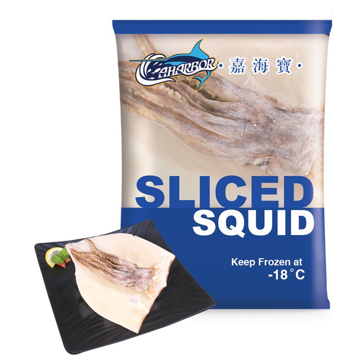 sliced squid cut